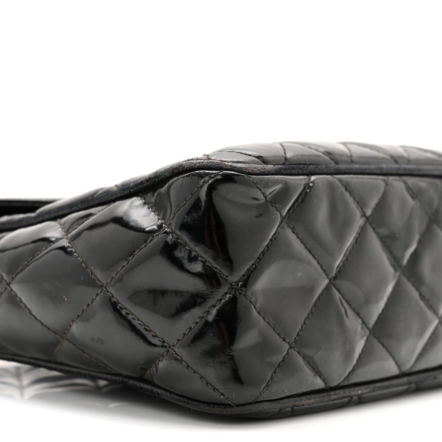 Chanel Patent Quilted Tassel Camera Case Black 10 of 11