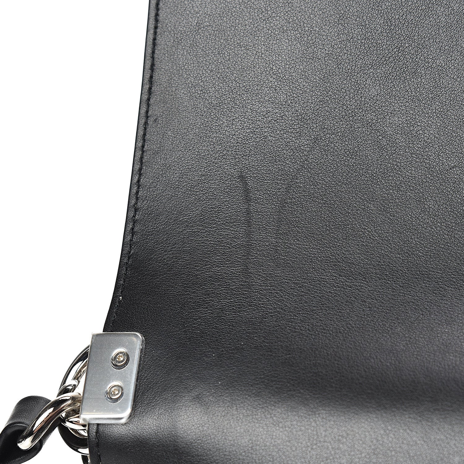 Chanel Calfskin Pearl Chevron Medium Boy Flap Black 12 of 13