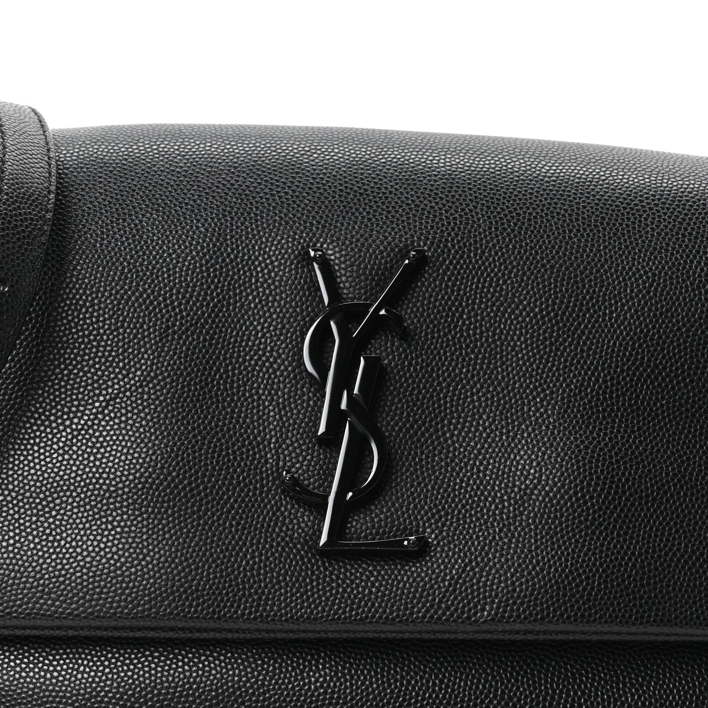 Grain De Poudre Medium West Hollywood Monogram Fold-Over Black