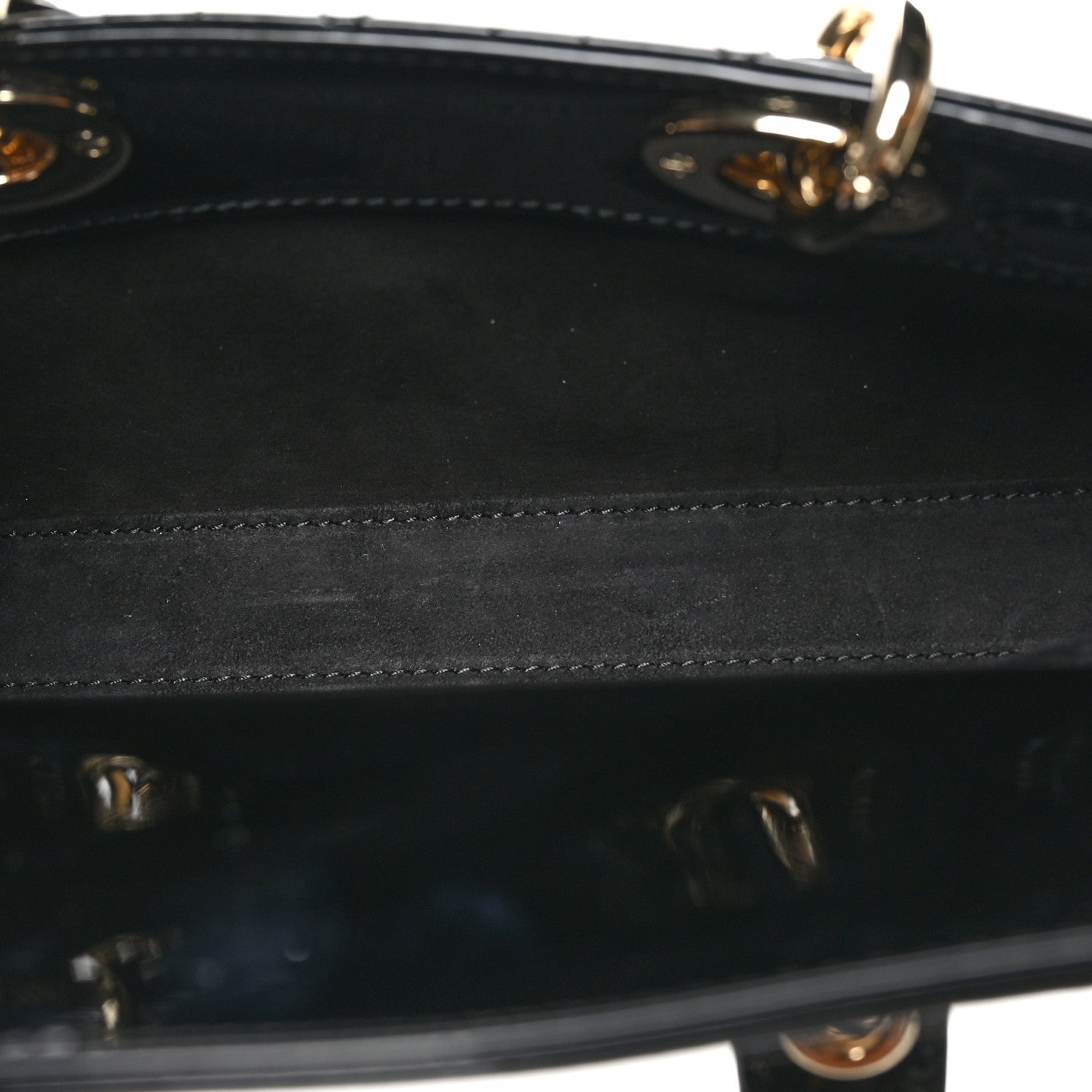 Christian Dior Patent Cannage Small Lady D-Joy Black 5 of 9