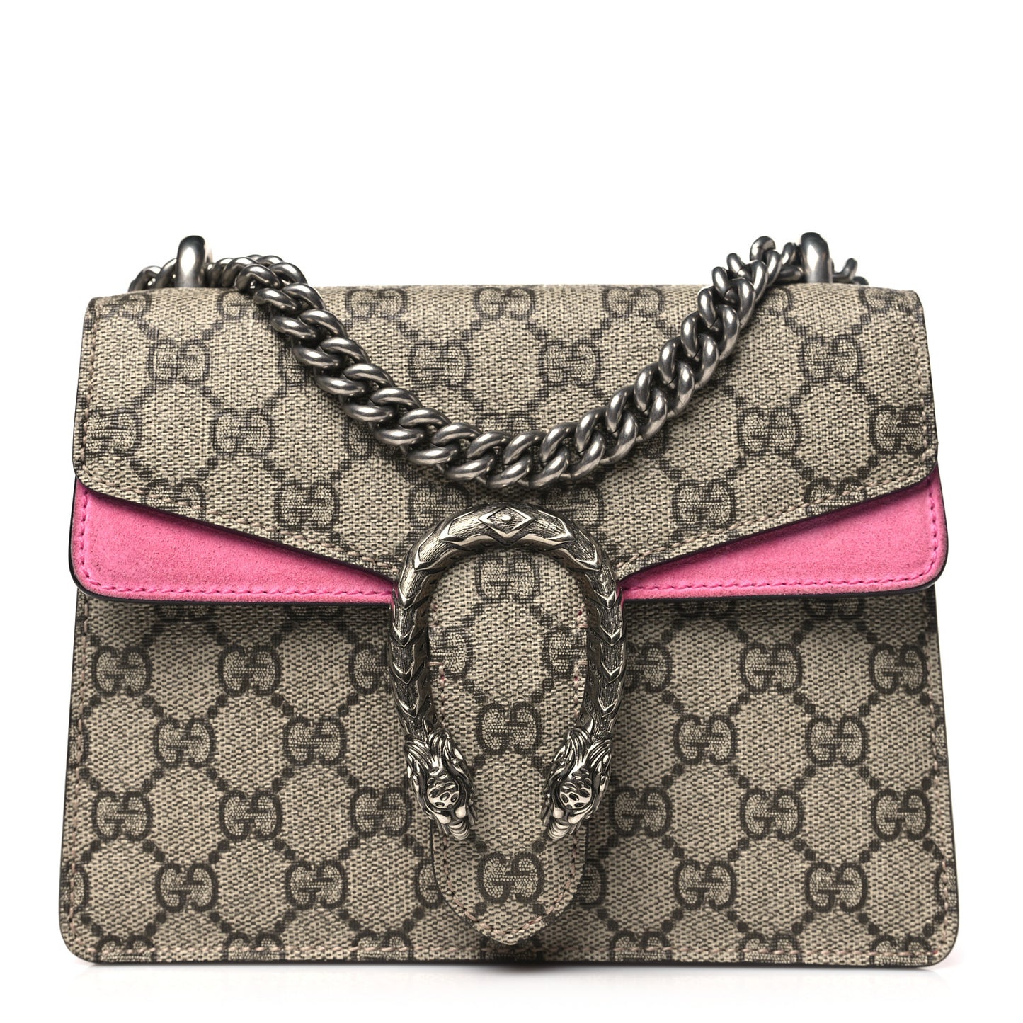 GG Supreme Monogram Mini Dionysus Shoulder Bag Pink