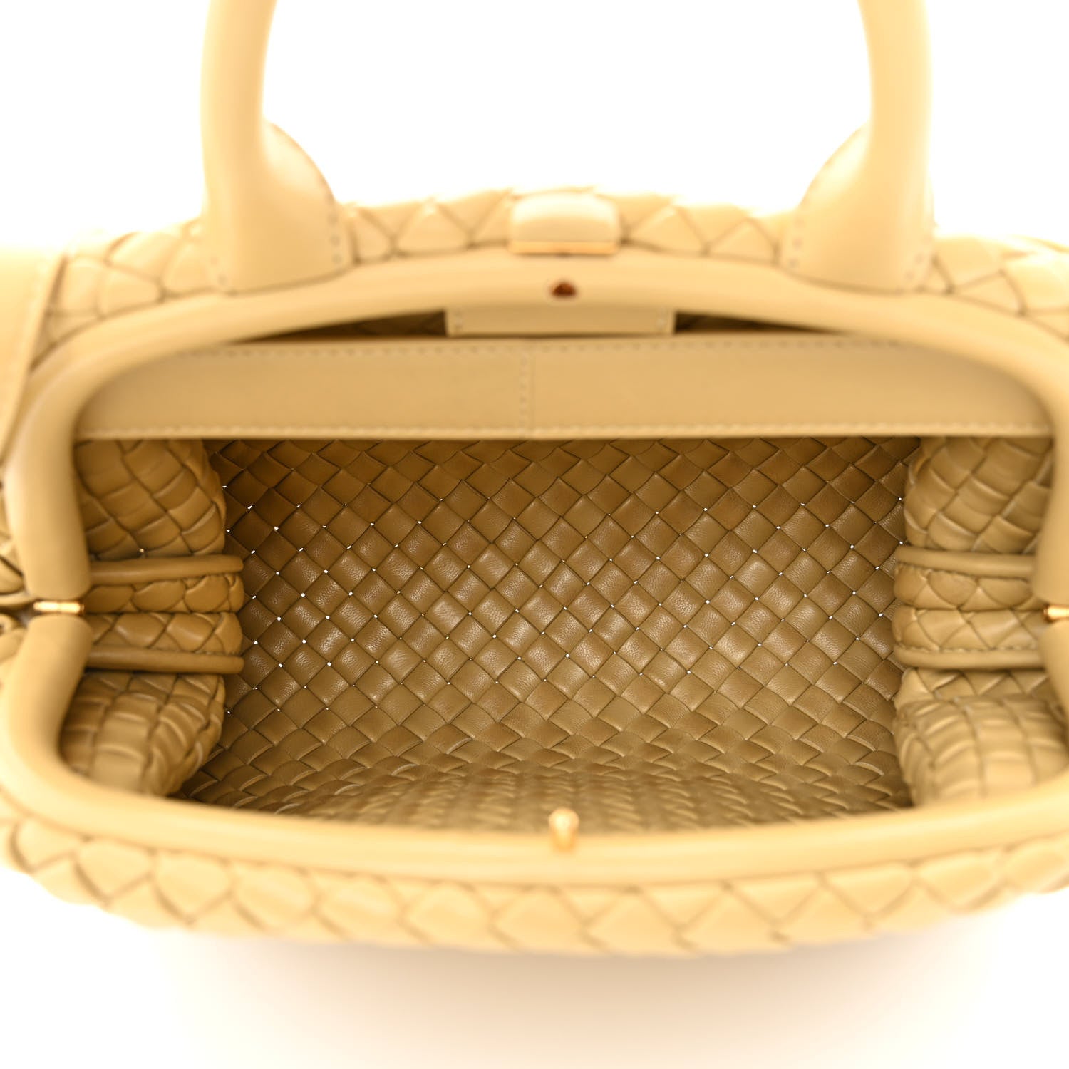 Bottega Veneta Nappa Intrecciato Padded Small The Top Handle Tote Bag Porridge 5 of 12