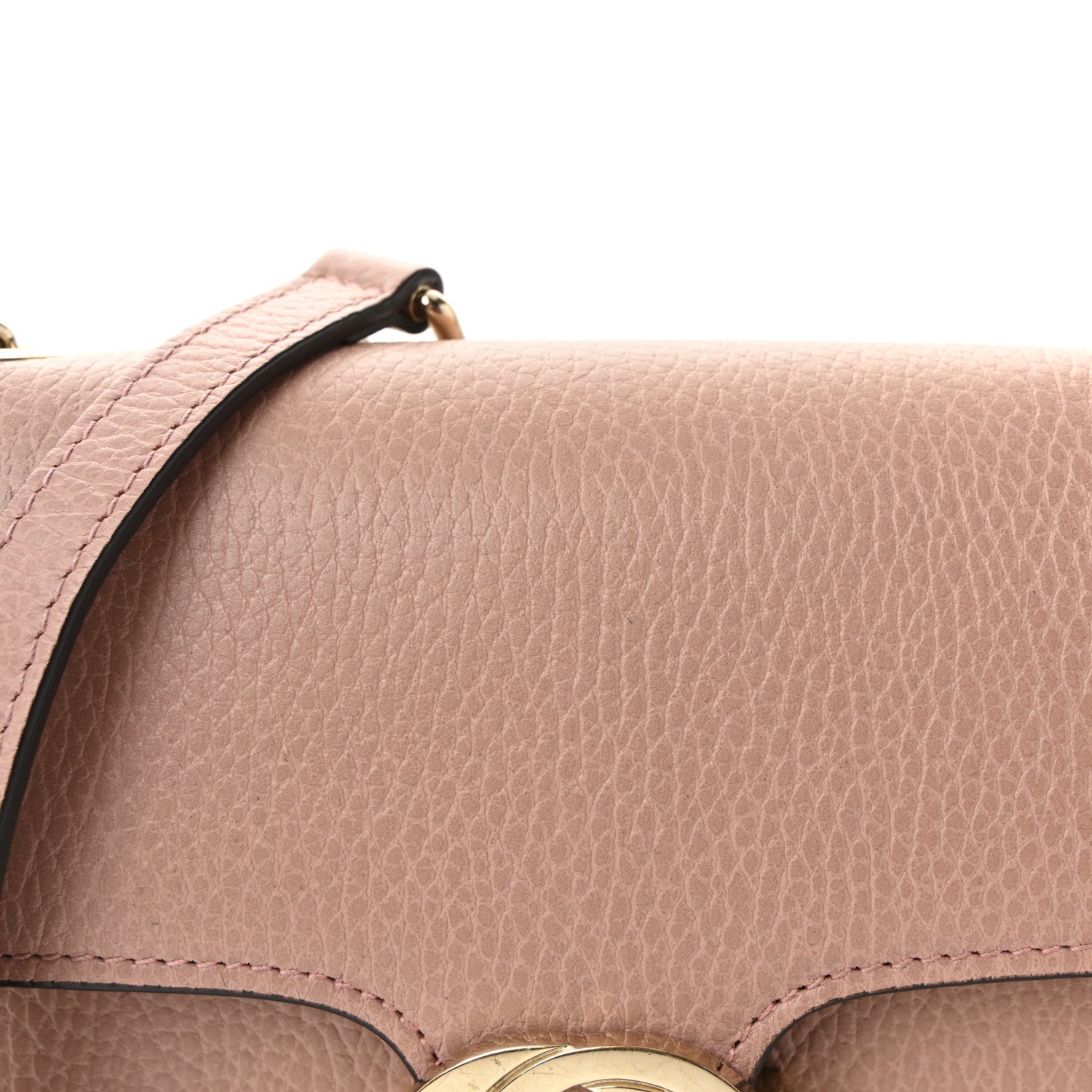 Gucci Dollar Calfskin Small Interlocking G Shoulder Bag Soft Pink 8 of 10