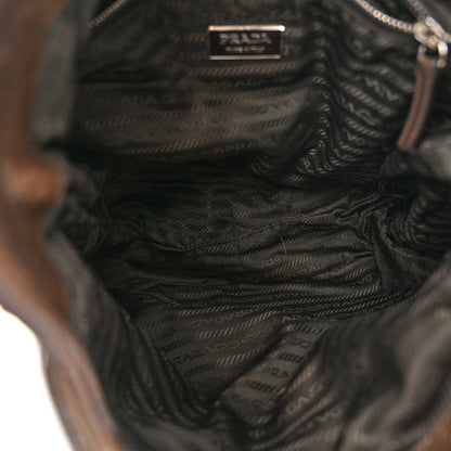 Prada Vitello Daino Hobo  Brown 5 of 17