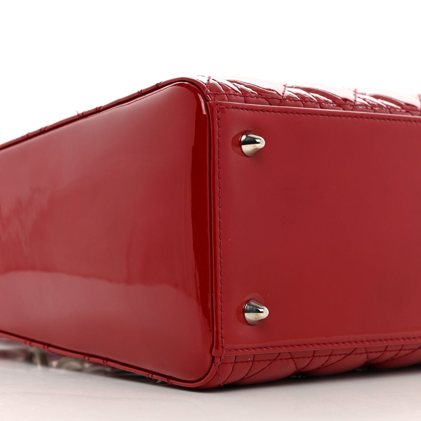 Patent Cannage Medium Lady Dior Red