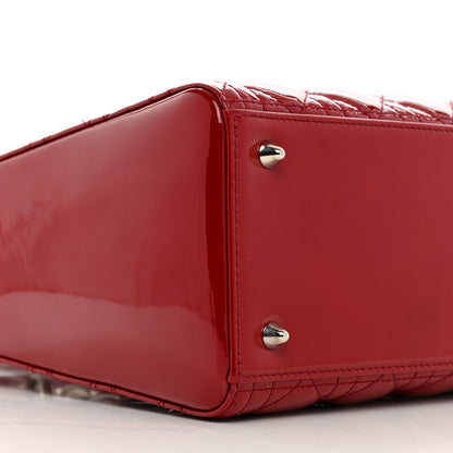 Christian Dior Patent Cannage Medium Lady Dior Red 8 of 10