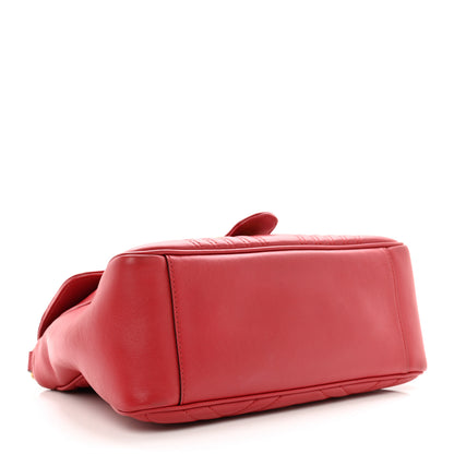 Gucci Calfskin Matelasse Small GG Marmont Top Handle Shoulder Bag Hibiscus Red 4 of 12