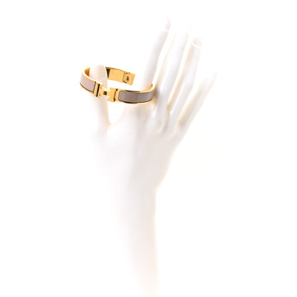 Hermes Enamel Narrow Clic Clac H Bracelet GM Marron Glace 2 of 5