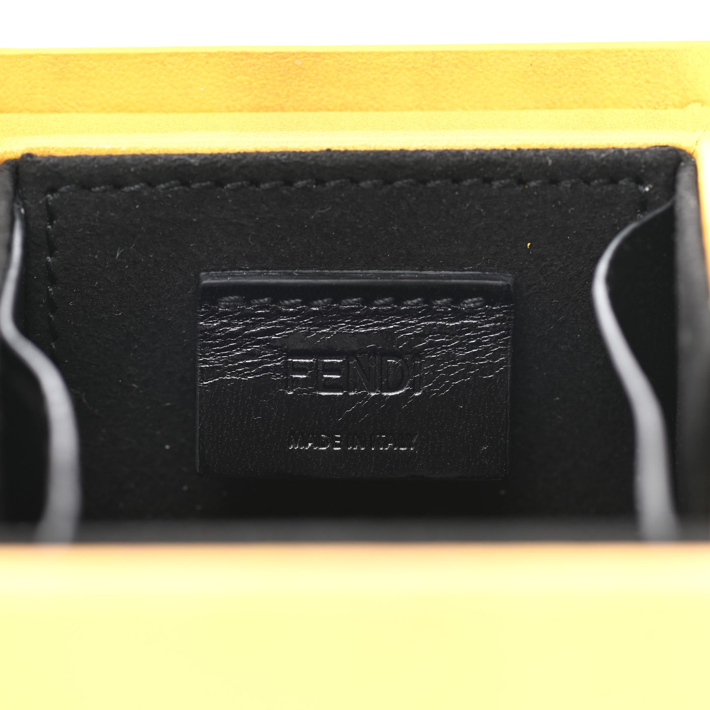 Vitello Fluffy Logo Box Charm Yellow Box Black