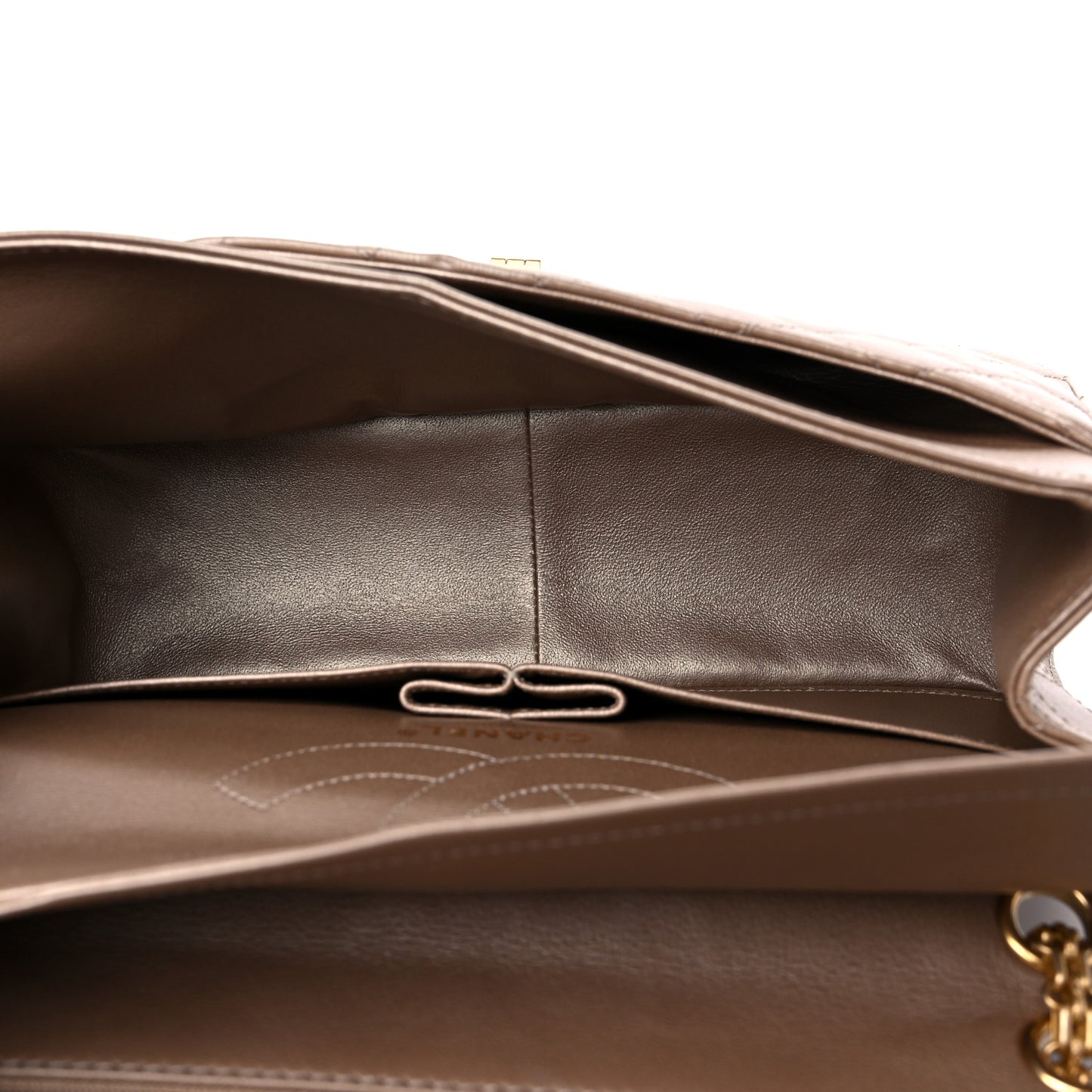 Metallic Calfskin Quilted 2.55 Reissue 226 Flap Dark Gold