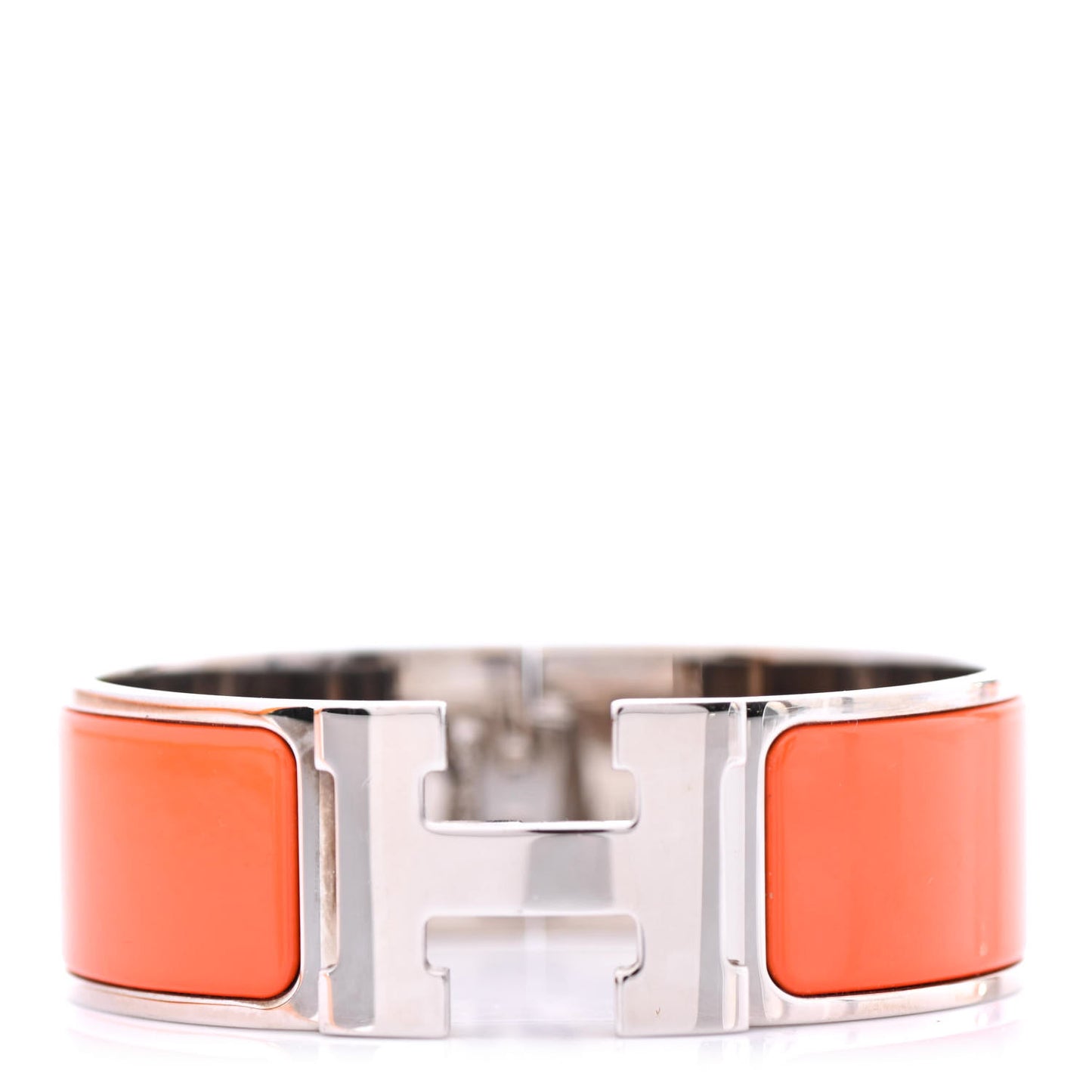 Enamel Wide Clic Clac H Bracelet PM Orange