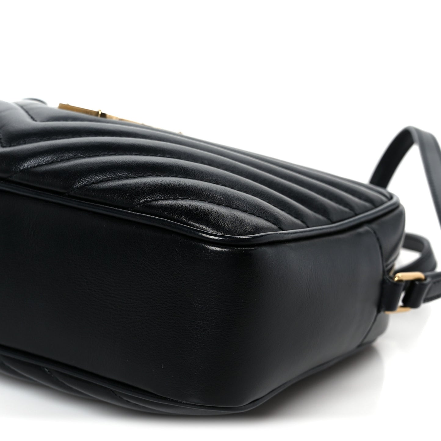 Calfskin Matelasse Monogram Lou Camera Bag Black