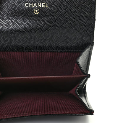 Chanel Caviar Quilted Flap Card Holder Wallet Black 4 of 6