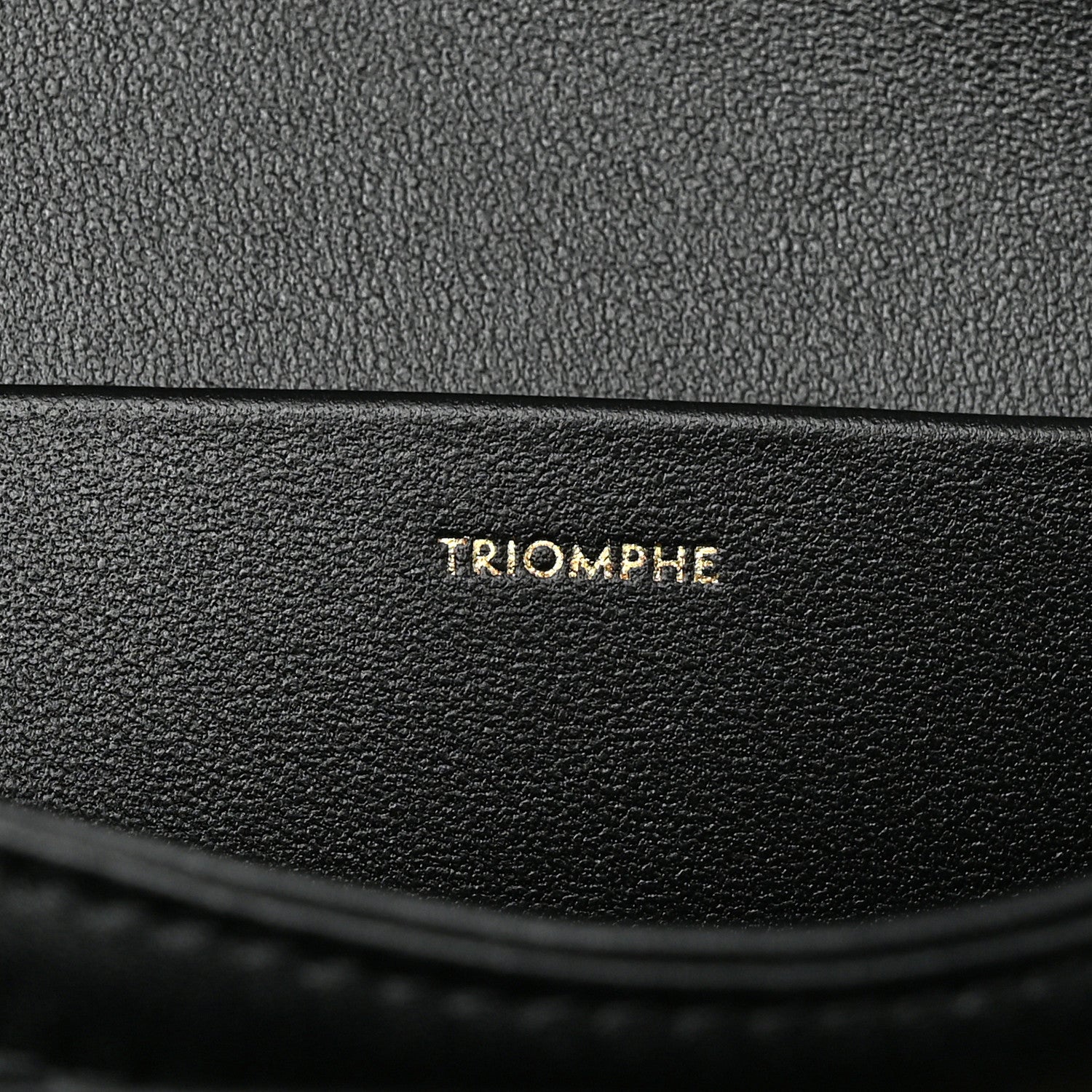 Celine Shiny Calfskin Medium Triomphe Black 7 of 10