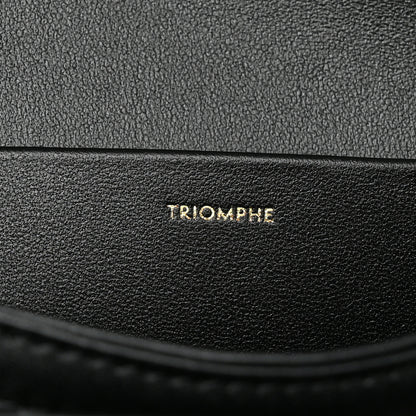 Celine Shiny Calfskin Medium Triomphe Black 7 of 10