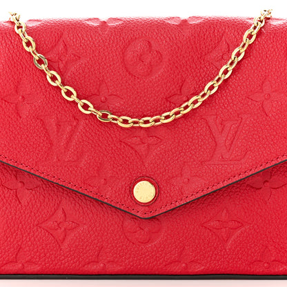 Louis Vuitton Empreinte Pochette Felicie Chain Wallet Scarlet 8 of 11