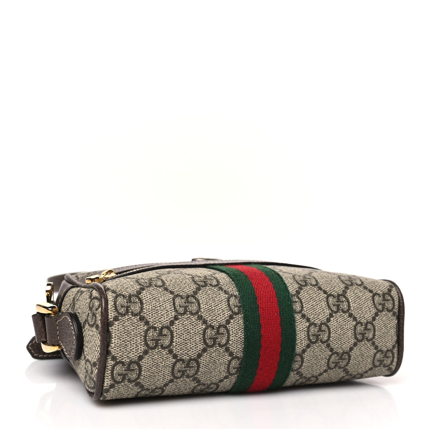 GG Supreme Monogram Web Mini Ophidia Shoulder Bag Brown