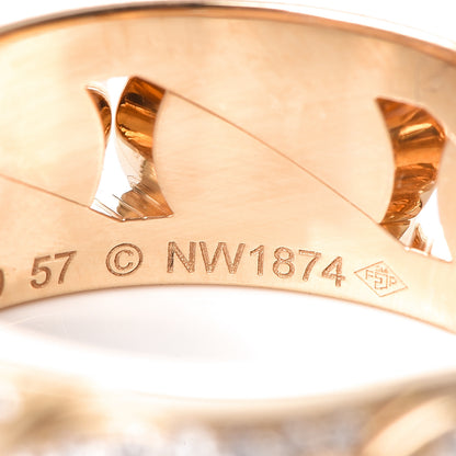 Cartier 18K Yellow Gold Diamond La Dona Band Ring 57 8 5 of 5