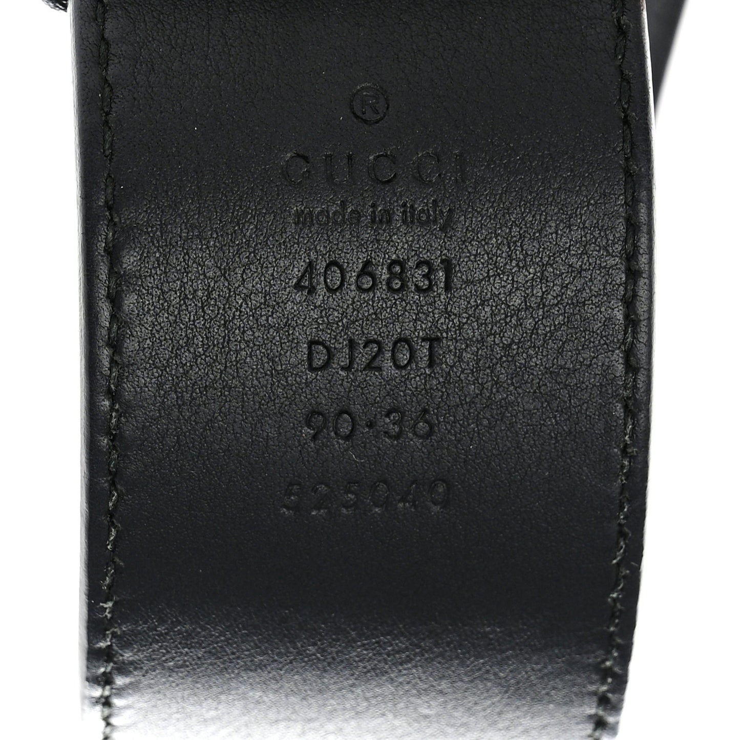 Textured Calfskin Double G 40mm Belt 90 36 Black