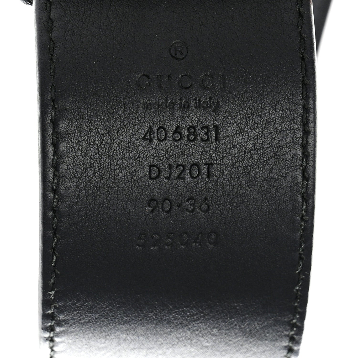 Gucci Textured Calfskin Double G 40mm Belt 90 36 Black 3 of 6