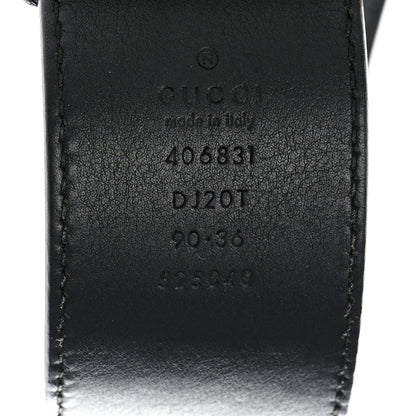 Gucci Textured Calfskin Double G 40mm Belt 90 36 Black 3 of 6