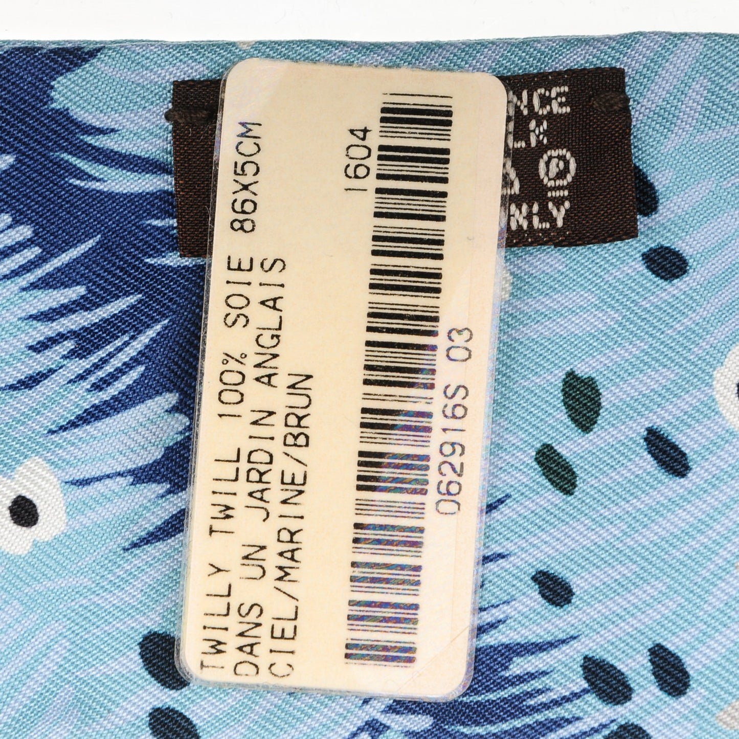 Silk Dans un Jardin Anglais Twilly Ciel Marine Brun