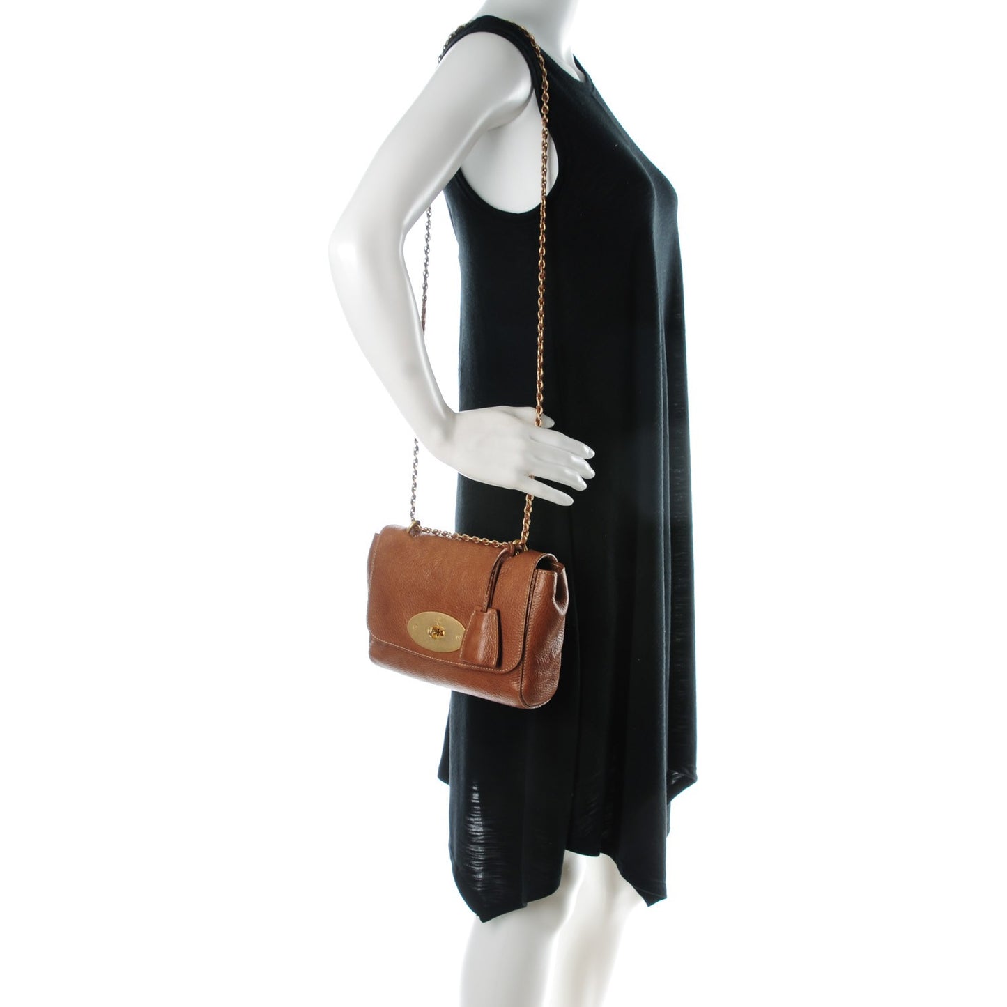 Natural Calfskin Small Lily Flap Oak
