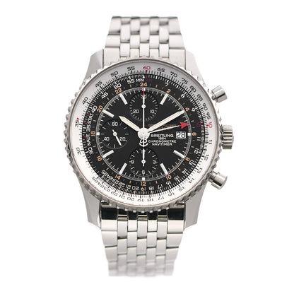 Breitling Stainless Steel 46mm Navitimer GMT World Automatic Watch Black A24322 1 of 5