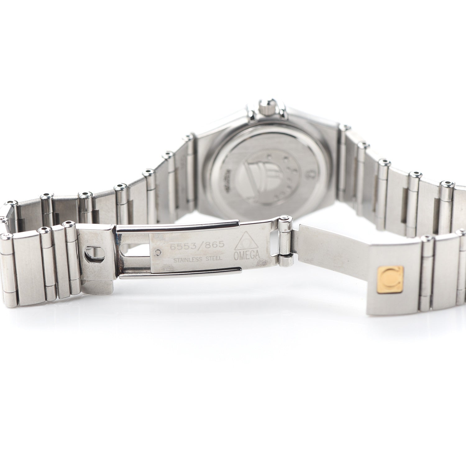 Omega Stainless Steel 22mm Constellation Quartz Watch Black 1562.40 5 of 6