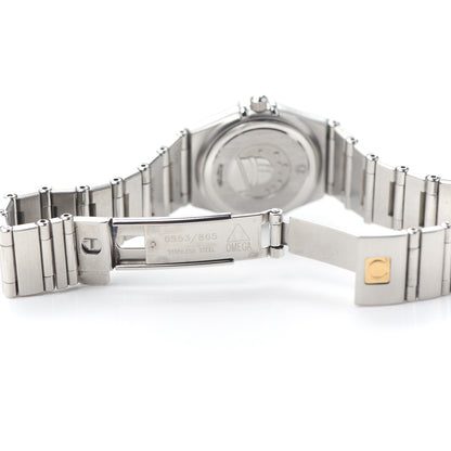 Omega Stainless Steel 22mm Constellation Quartz Watch Black 1562.40 5 of 6