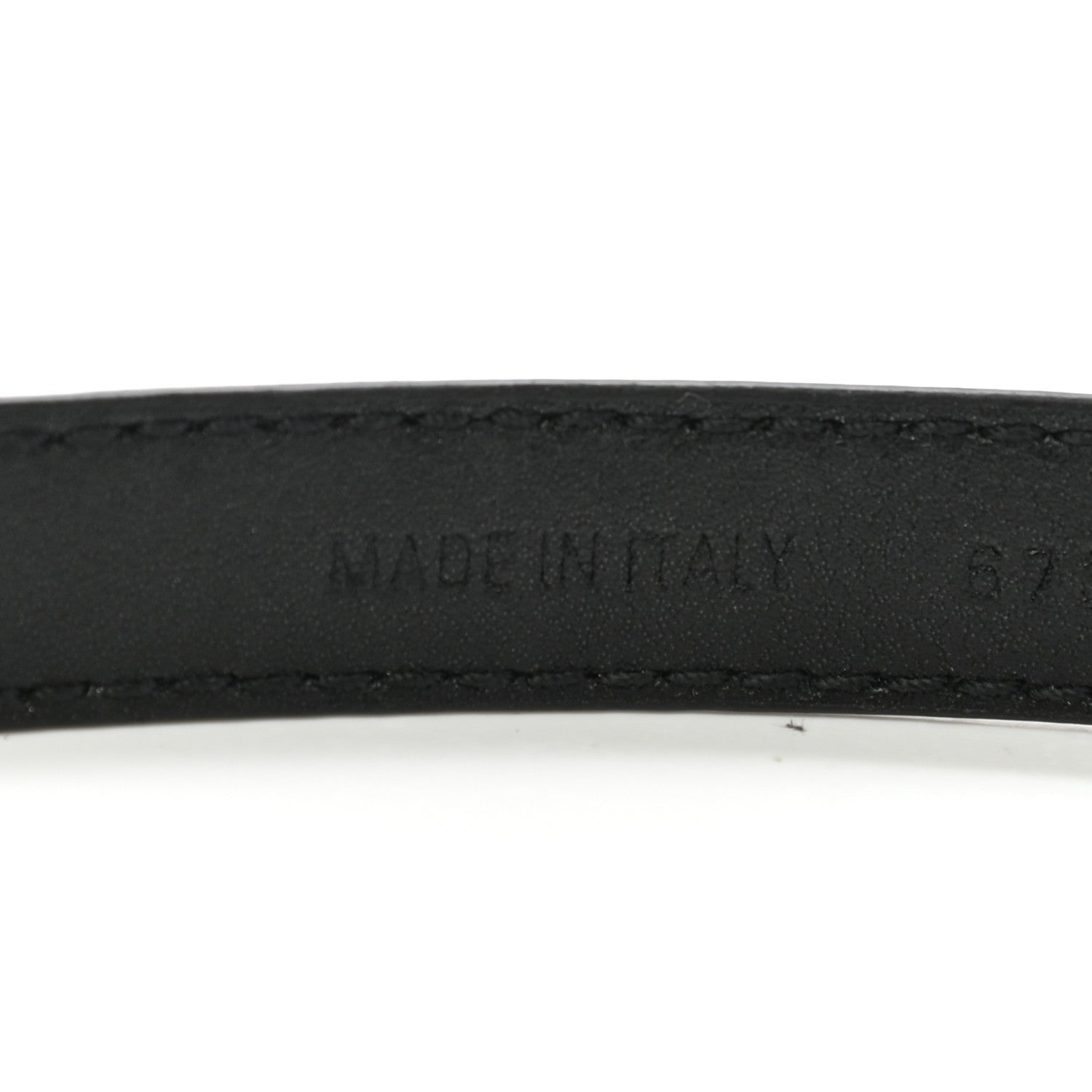 Balenciaga Shiny Calfskin Crocodile Embossed BB 15mm Thin Belt 85 34 Black 4 of 5
