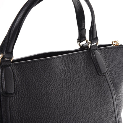Gucci Pebbled Calfskin Small Soho Top Handle Bag Black 9 of 9