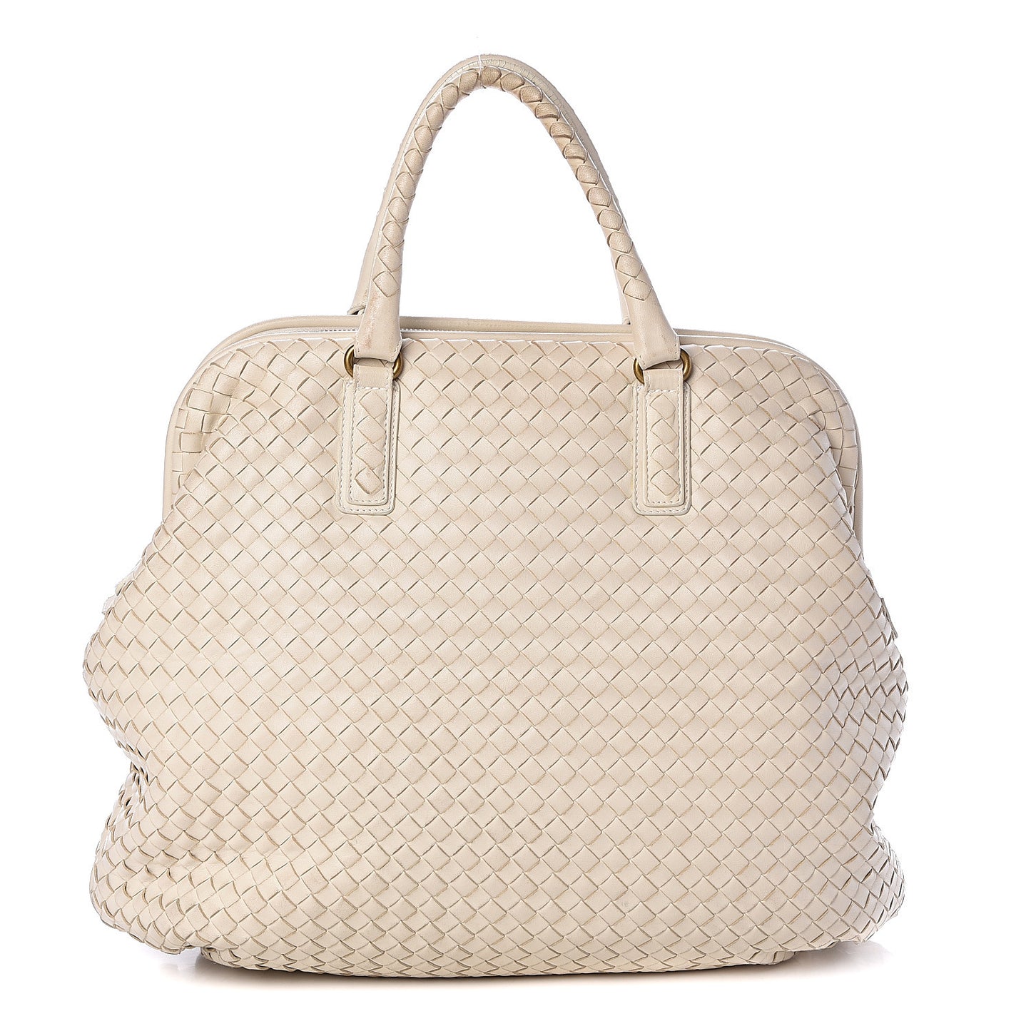 Nappa Intrecciato Frame Tote Colonial