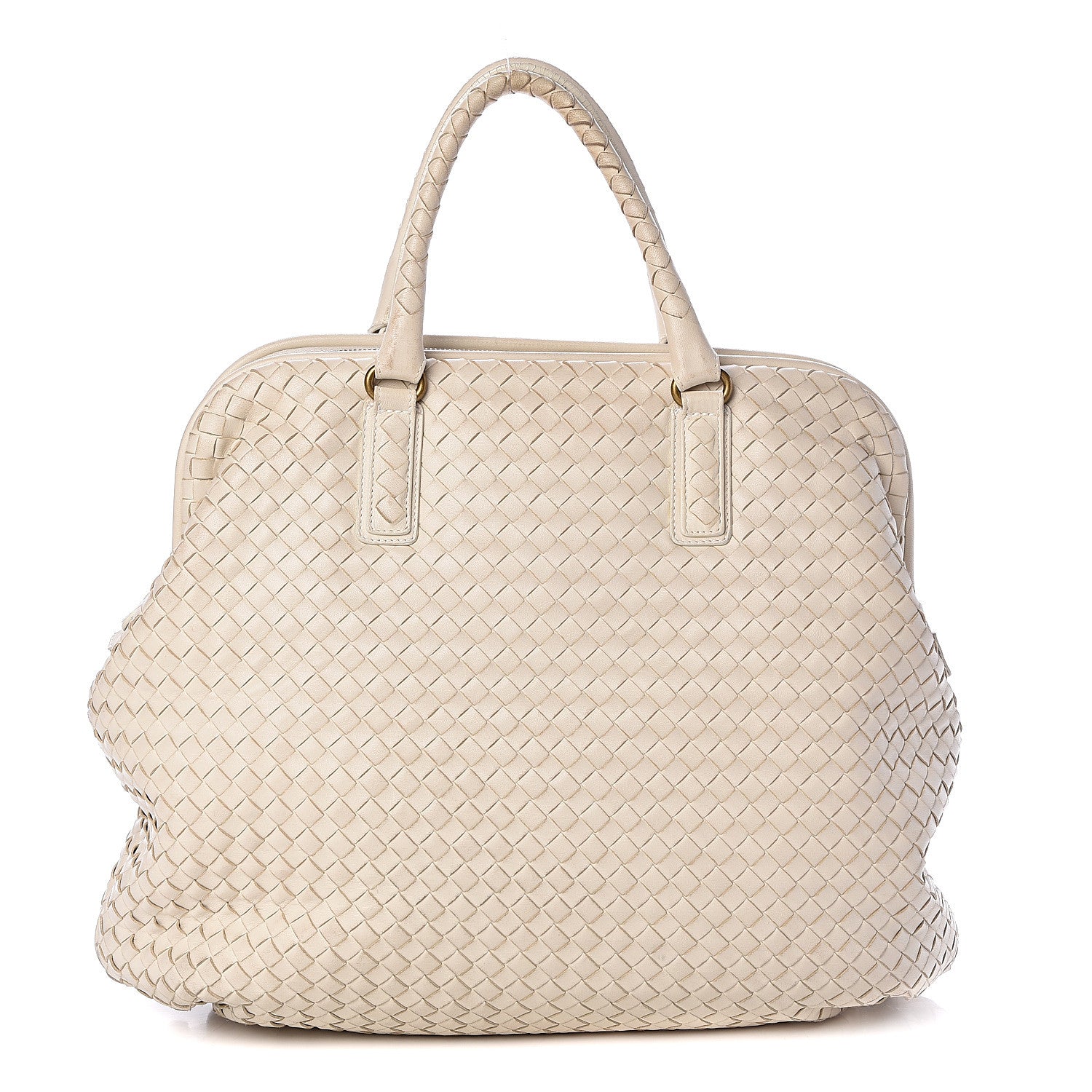 Bottega Veneta Nappa Intrecciato Frame Tote Colonial 1 of 12