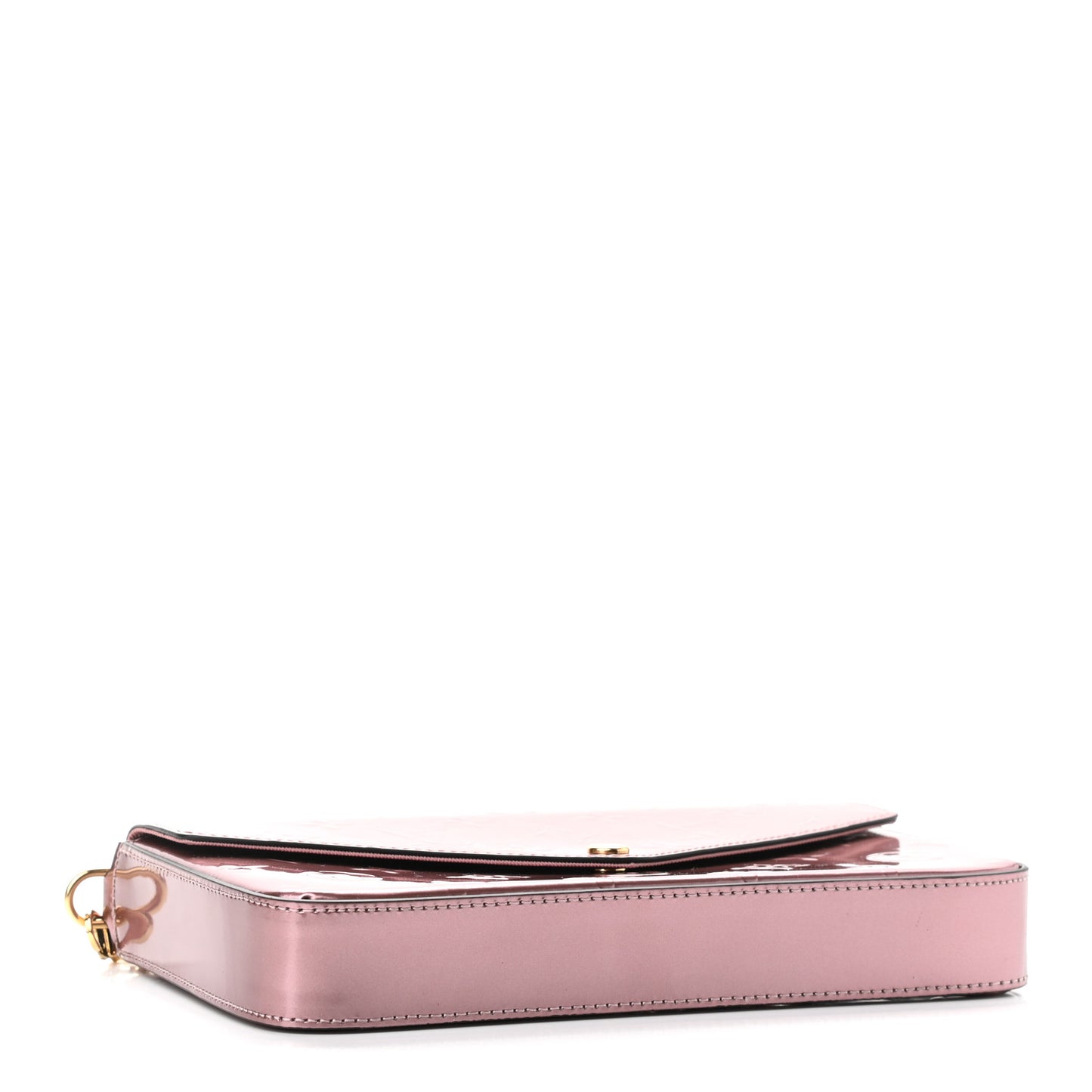 Vernis Pochette Felicie Chain Wallet Metallic Pale Pink