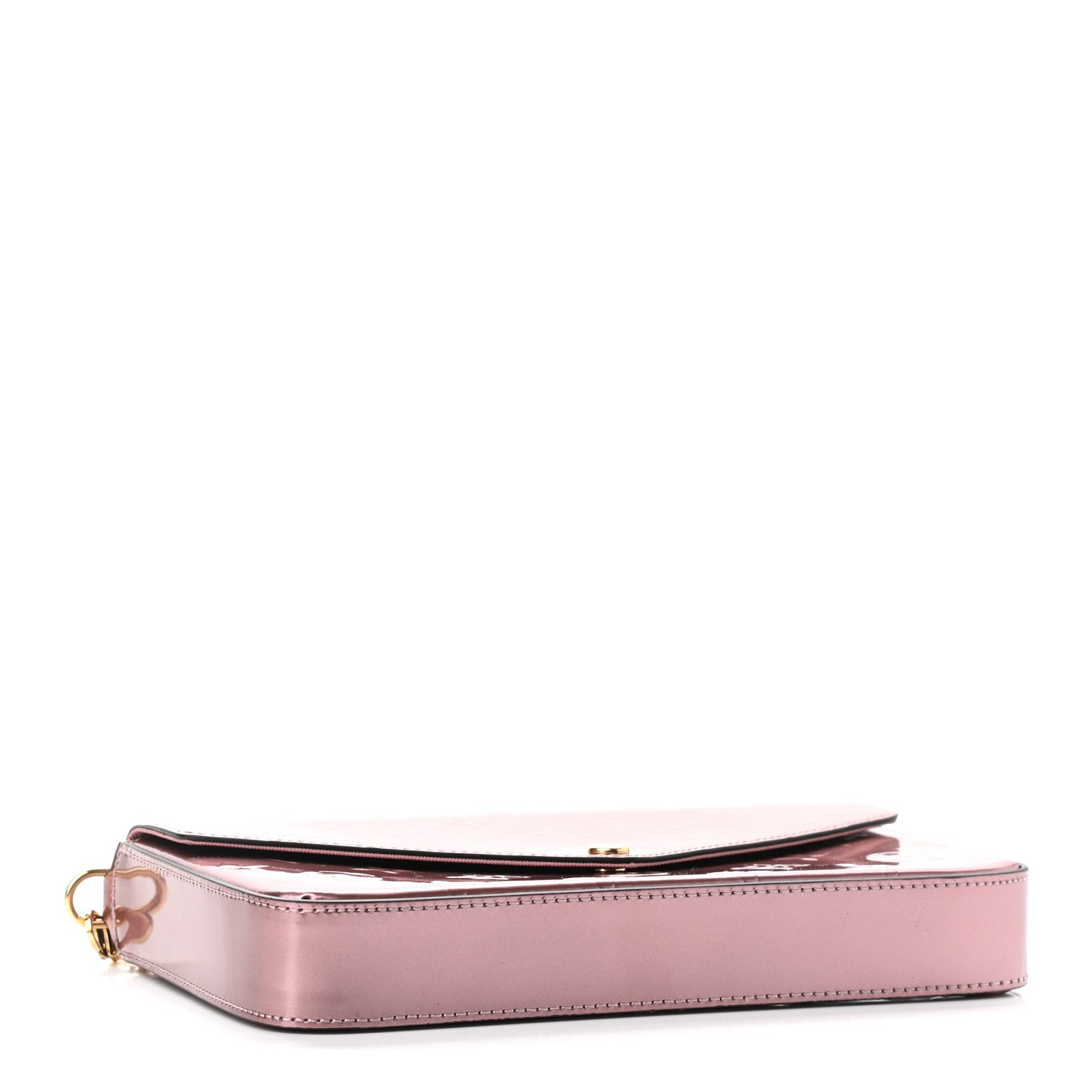 Louis Vuitton Vernis Pochette Felicie Chain Wallet Metallic Pale Pink 4 of 10