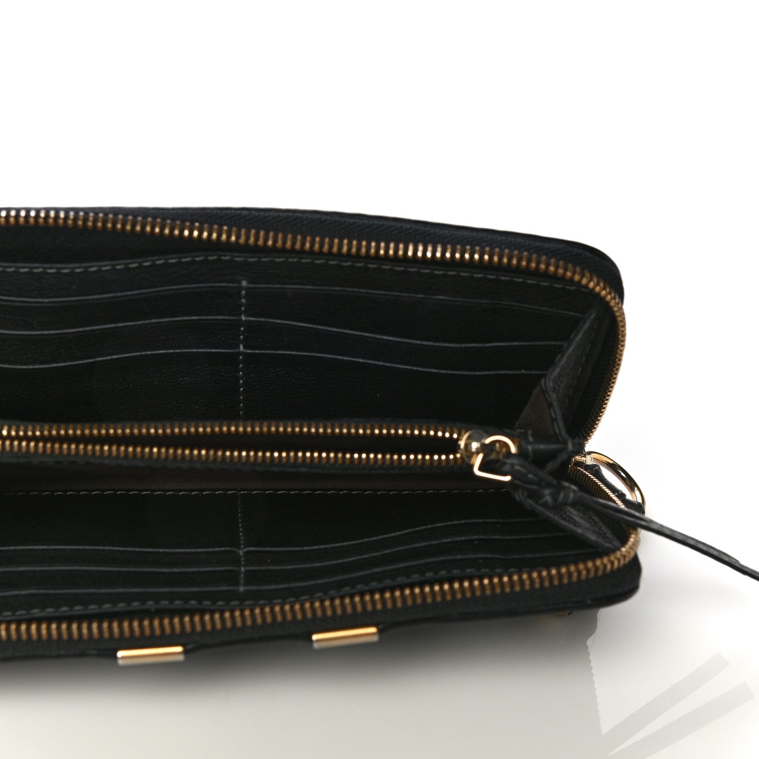 Chloe Grained Calfskin Marcie Long Zip Around Wallet Black 5 of 14