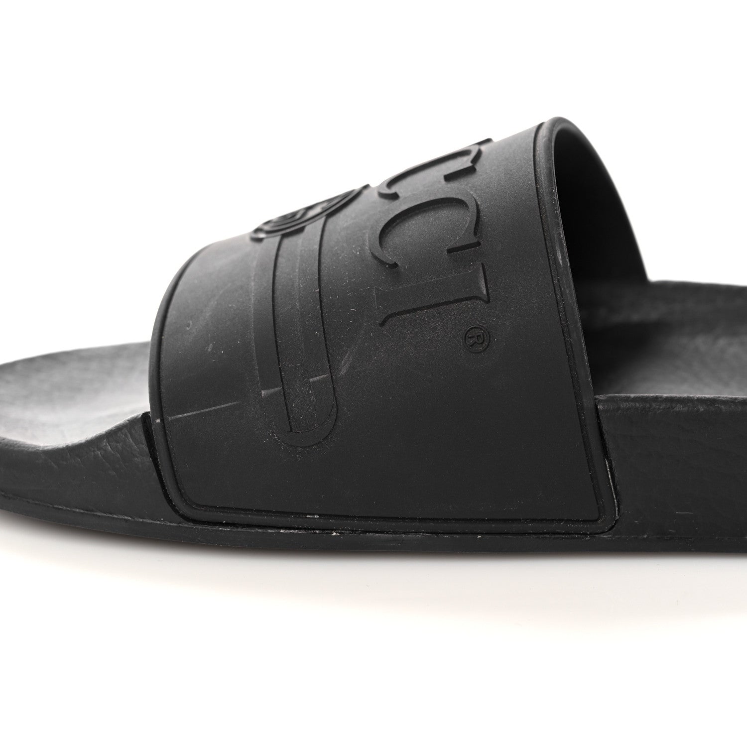 Gucci Rubber Womens Logo Slide Sandals 38 Black 8 of 12