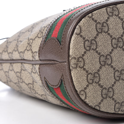 Gucci GG Supreme Monogram Web Ophidia Bucket Bag Brown 9 of 12
