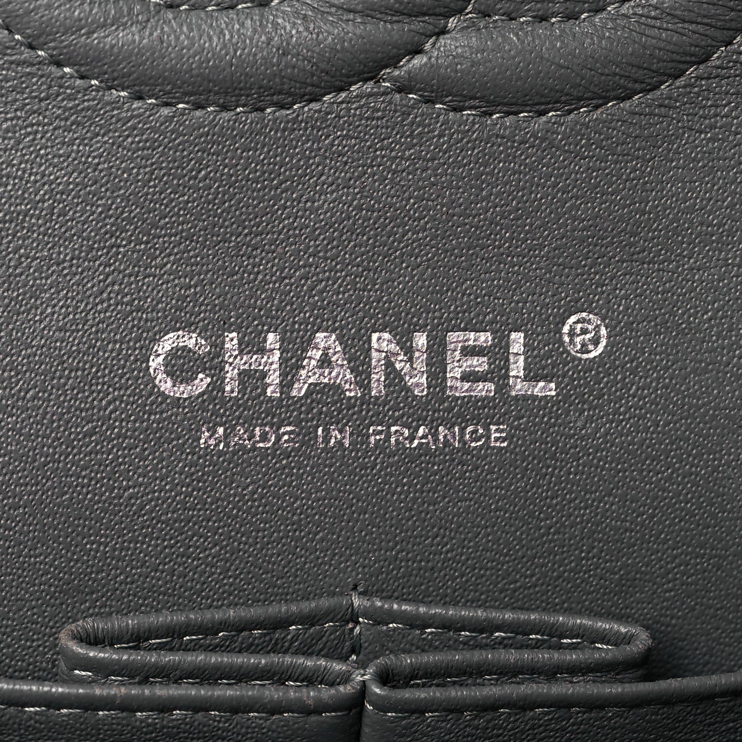 Caviar Quilted Medium Double Flap Grey