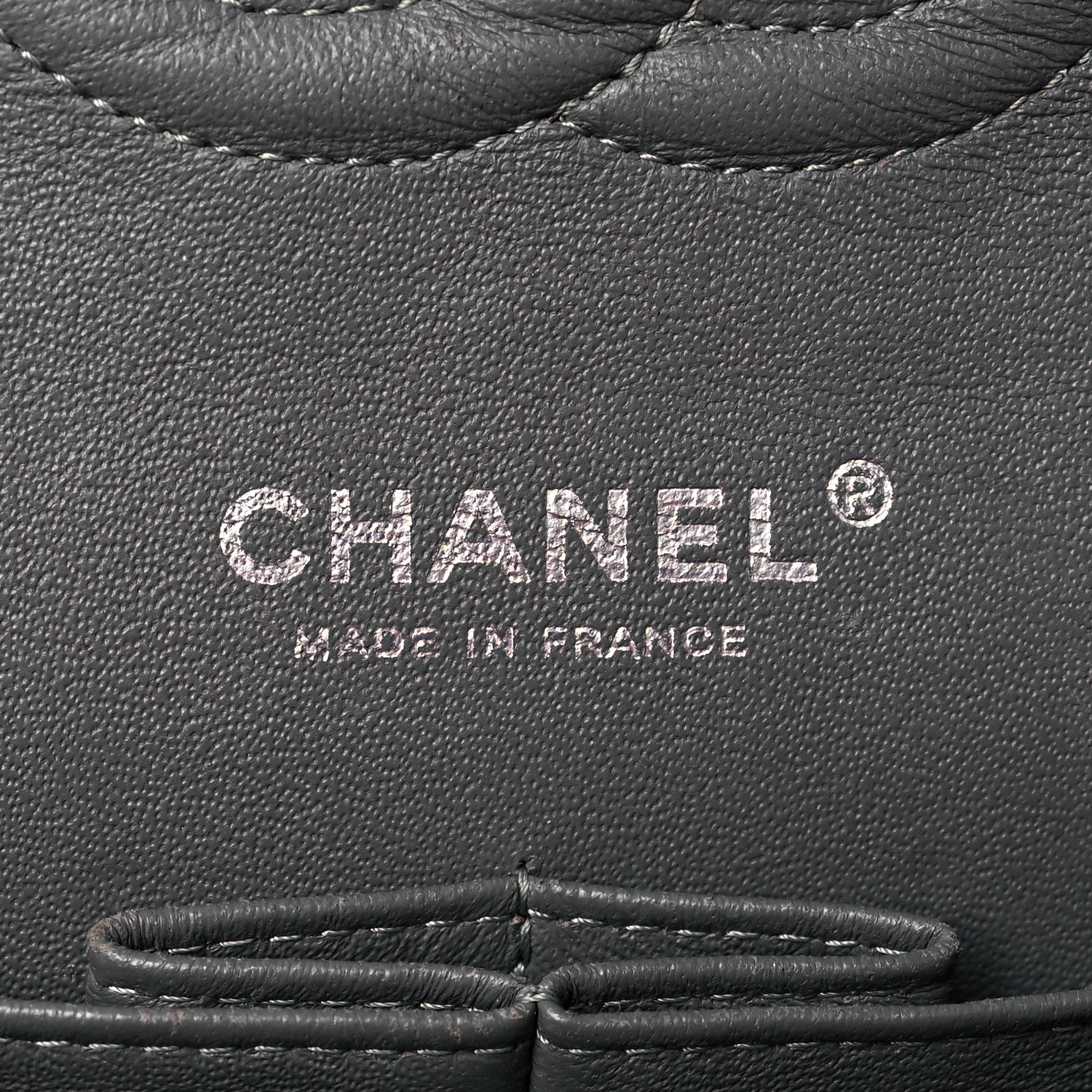 Chanel Caviar Quilted Medium Double Flap Grey 6 of 10