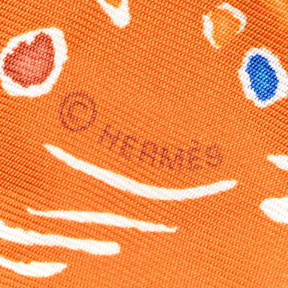 Hermes Silk Isola Di Primavera Twilly Potiron Bleu Tabac 4 of 4
