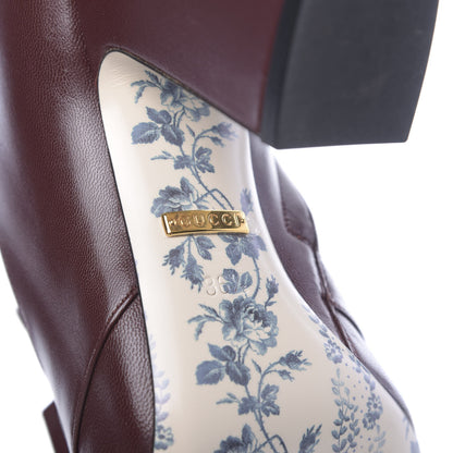 Gucci Malaga Kid GG Victoire 95mm Ankle Boots 36.5 Vintage Bordeaux 6 of 11
