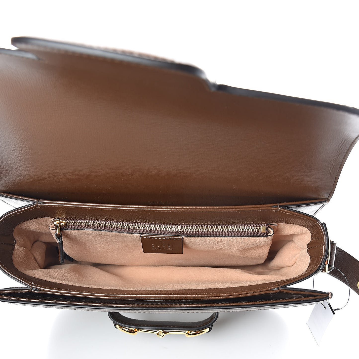 GG Supreme Monogram Horsebit 1955 Shoulder Bag Beige Brown Sugar