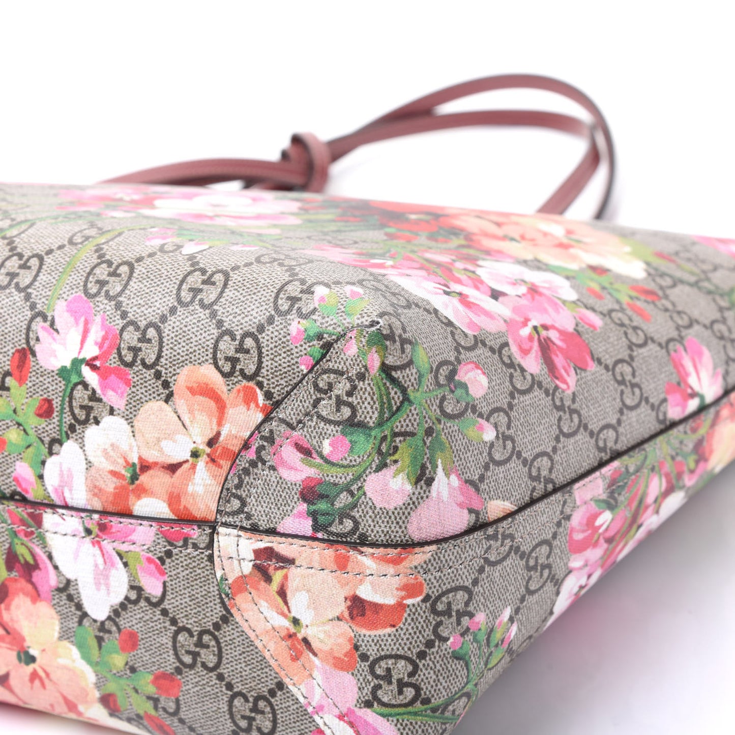 GG Supreme Monogram Blooms Medium Reversible Tote Beige Multicolor Dry Rose