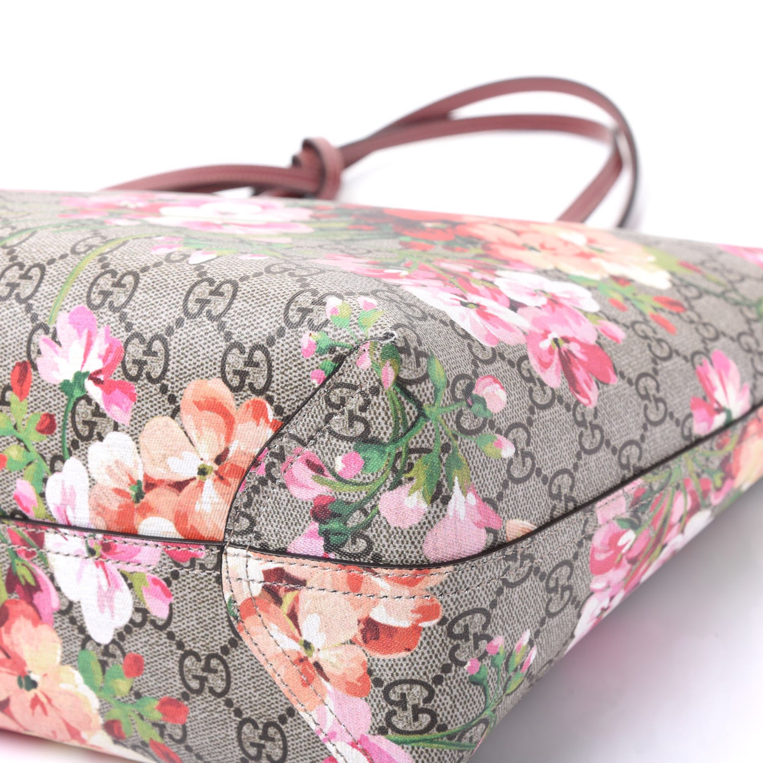 Gucci GG Supreme Monogram Blooms Medium Reversible Tote Beige Multicolor Dry Rose 6 of 11