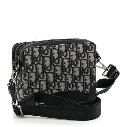 Christian Dior X KENNY SCHARF Oblique Canvas Embroidered Patches Crossbody Charcoal 3 of 10