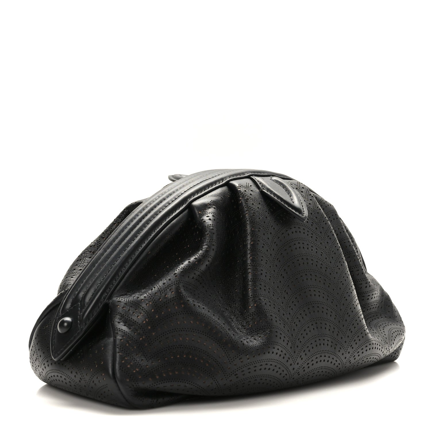 Alaia Calfskin Laser Cut Samia Clutch Black 3 of 8