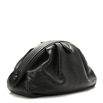 Alaia Calfskin Laser Cut Samia Clutch Black 3 of 8