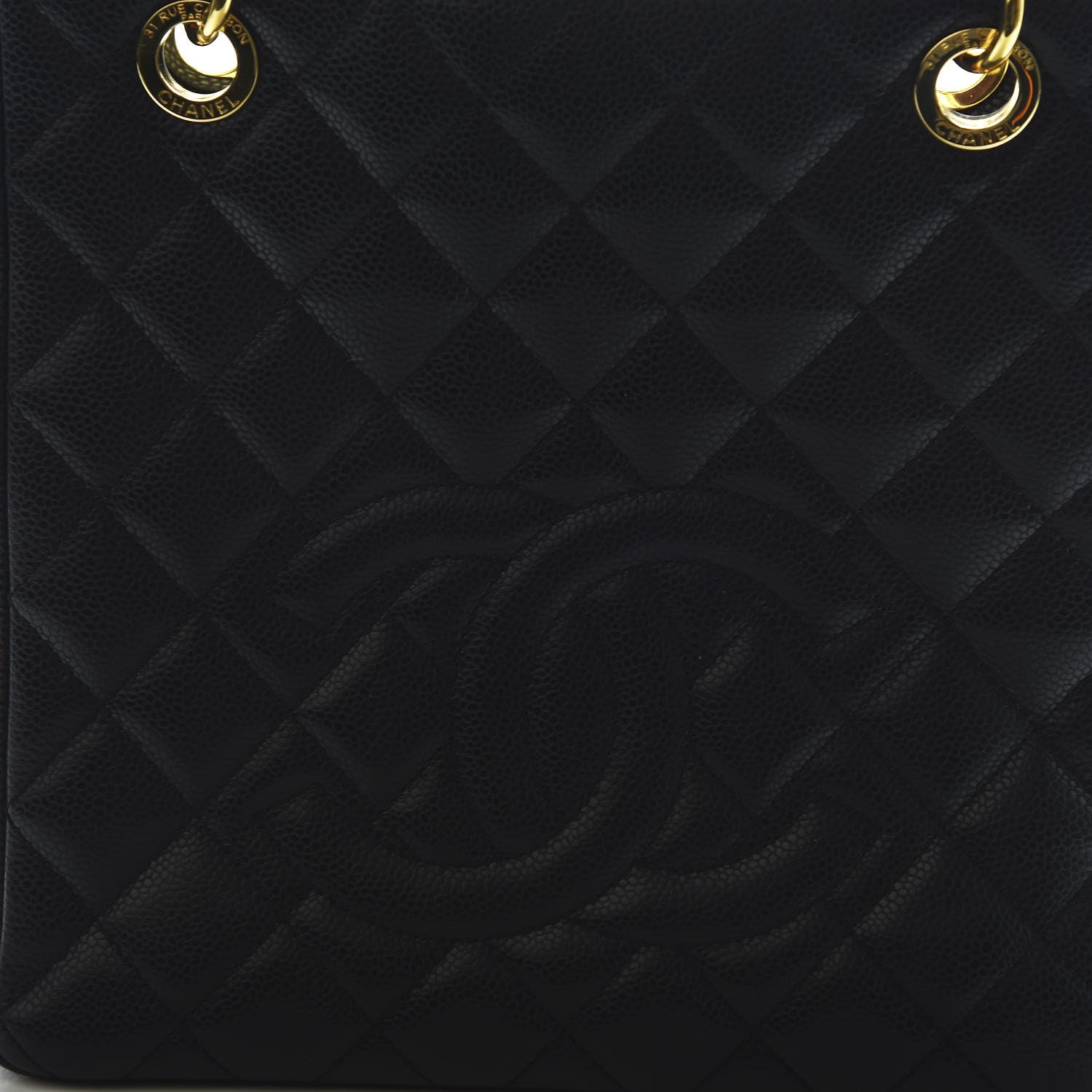 Chanel Caviar Quilted Petit Shopping Tote PST Black 10 of 10